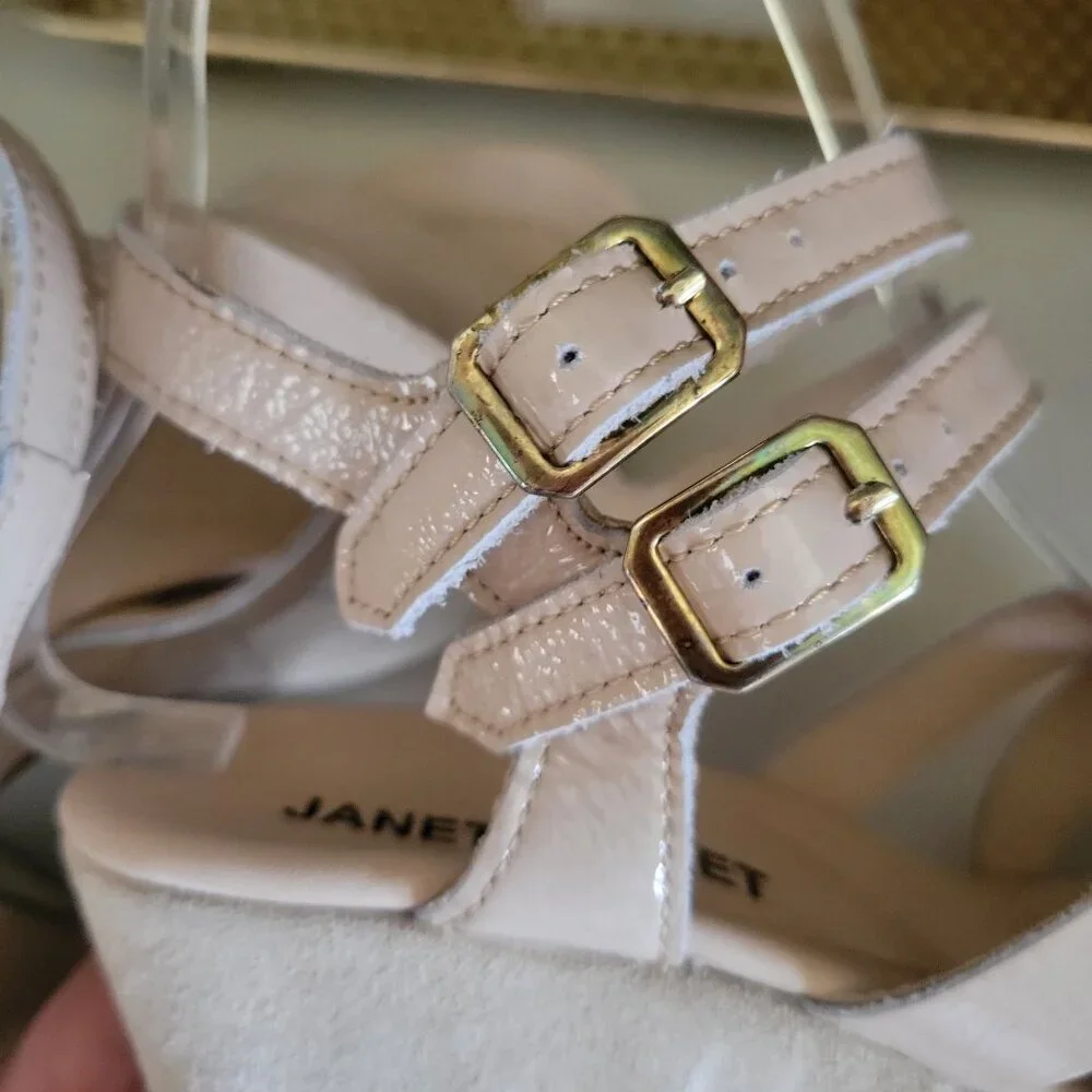 Janet‎ & Janet Nude Platform Chunky Heels Strappy Design EU 36