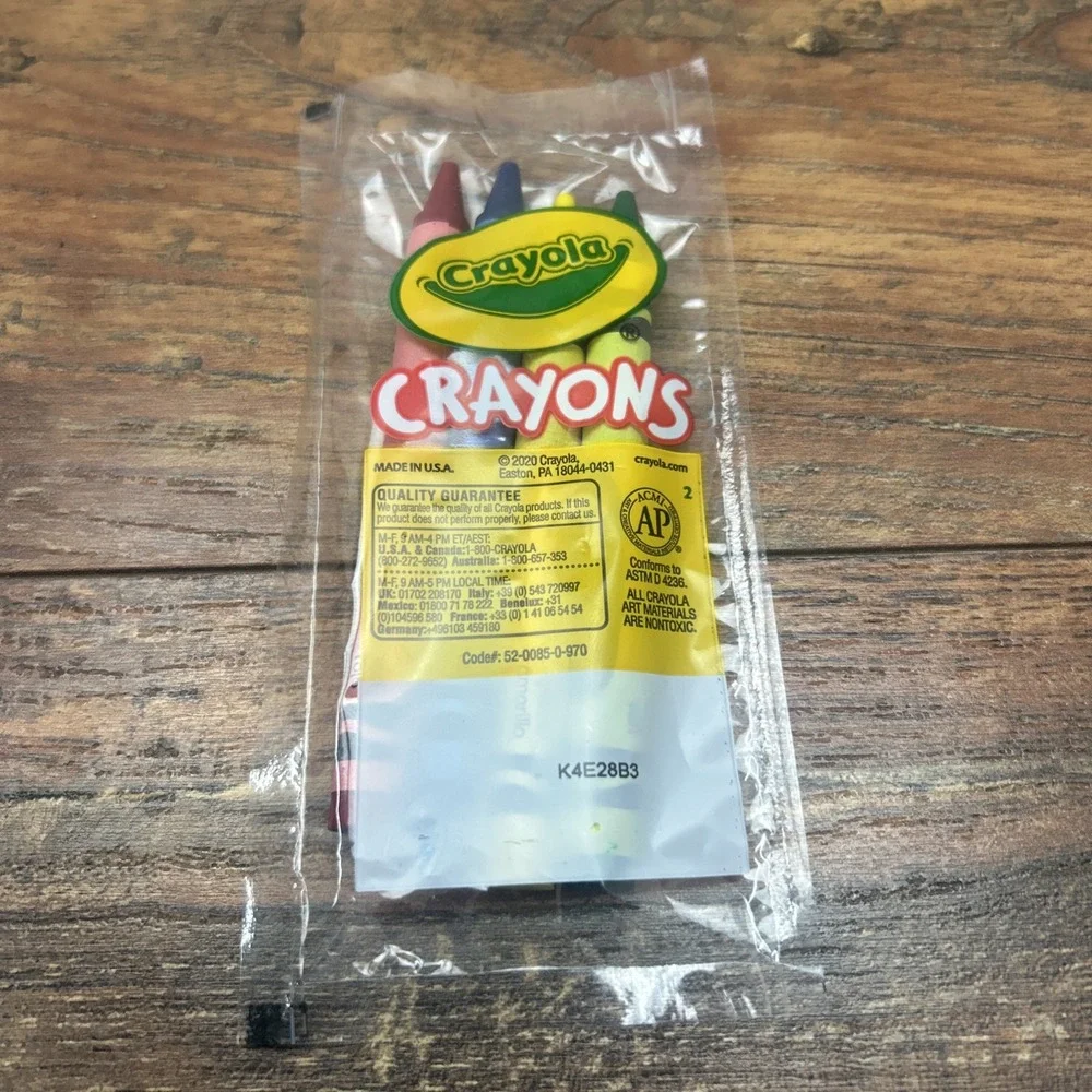 Crayola Classic Color Crayons in Cello Pack, 4 Colors RYGB, 20Packs Restaurants‎