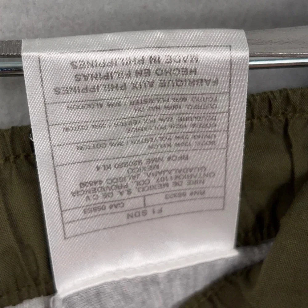 Nike Cargo Pants Mens Large Green Nylon Track Windbreaker Gorpcore Streetwear