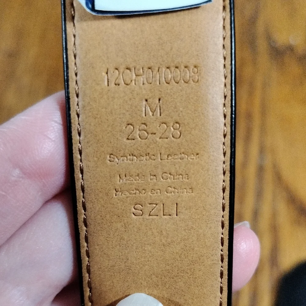 Chaps Boy's Black Leather Ratchet Belt With Silver Buckle Size M 26-28 Like New