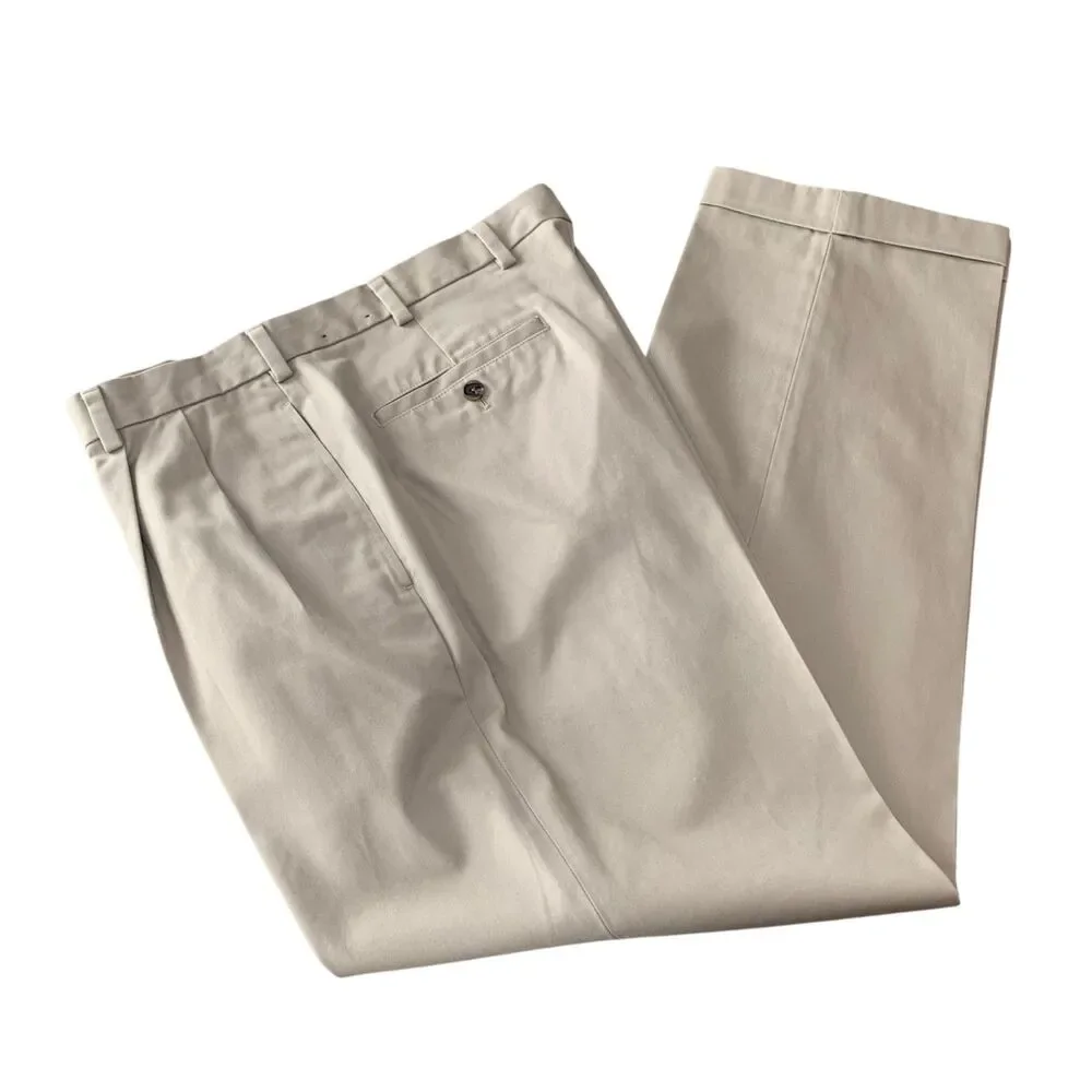 Brooks Brothers Mens Advantage Chino Elliot Preppy Office Khaki Pants 38x32