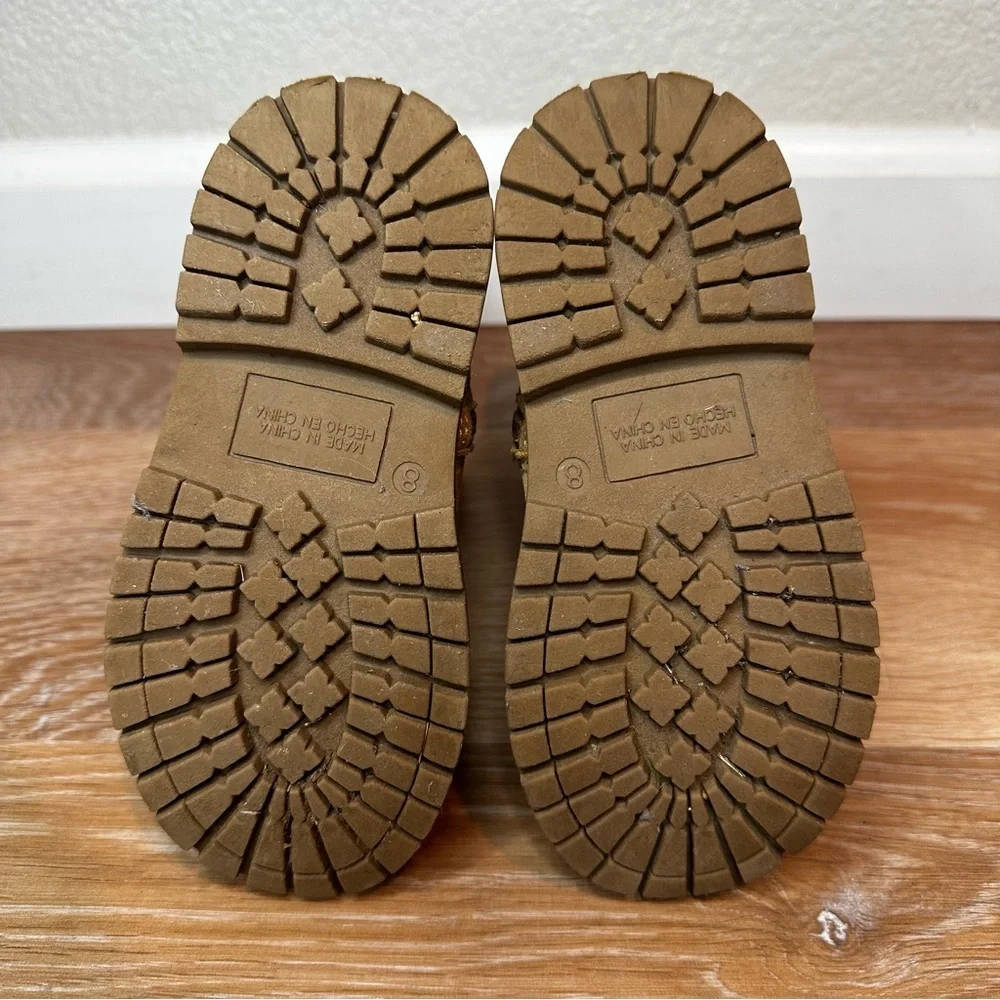 Old Navy Toddler Girls Size 8 Tan Quilted Mid Calf Boots