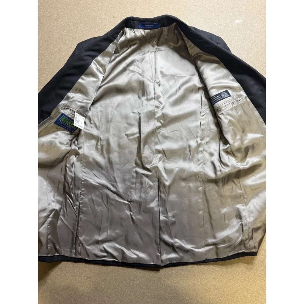 vtg Chaps Ralph‎ Lauren Men's Gray Wool Blazer Jacket Made in Canada $200