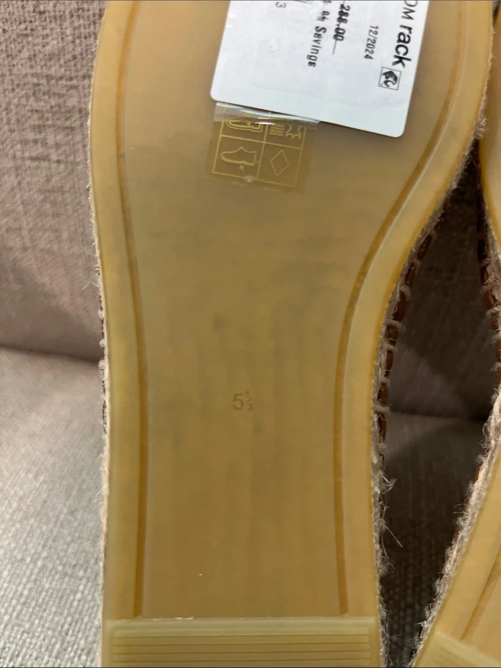 NEW Tory Burch evenly Crochet Raffia Espadrille Flats Size 5.5