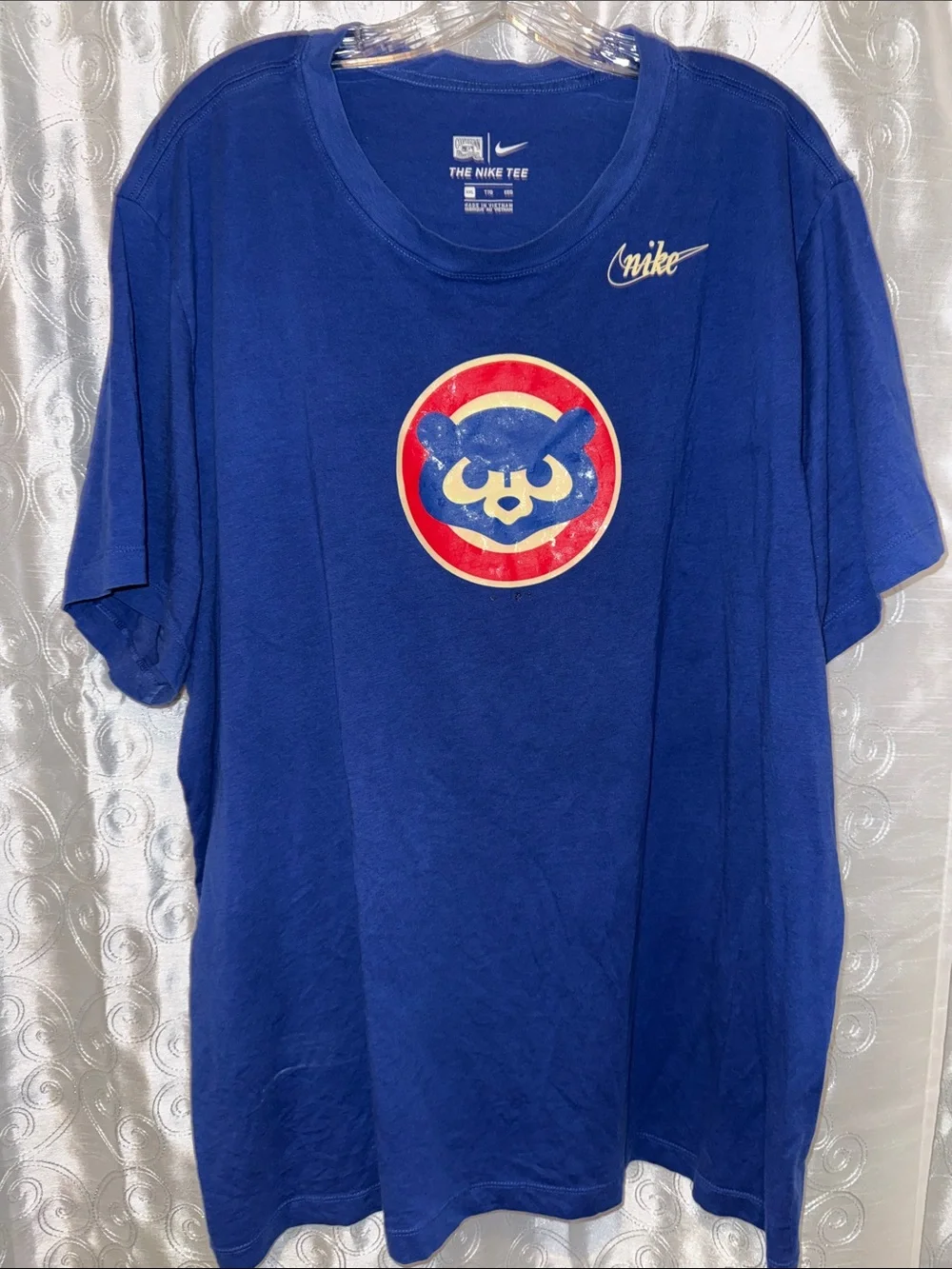 Nike MLB Blue Chicago Cubs Logo Short Sleeve Tee Men’s Size 2XL 🔥 G5