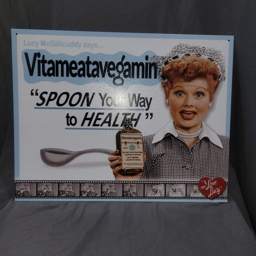8x12 TIN SIGN I Love Lucy classic TV show Lucille Ball Ethel candy factory K-end