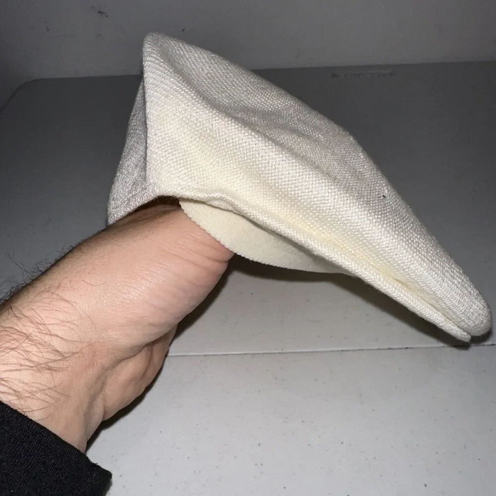 Vintage 90s Country Gentleman Ivory Newsboy Hat RN 29219 Golf Cabbie Style