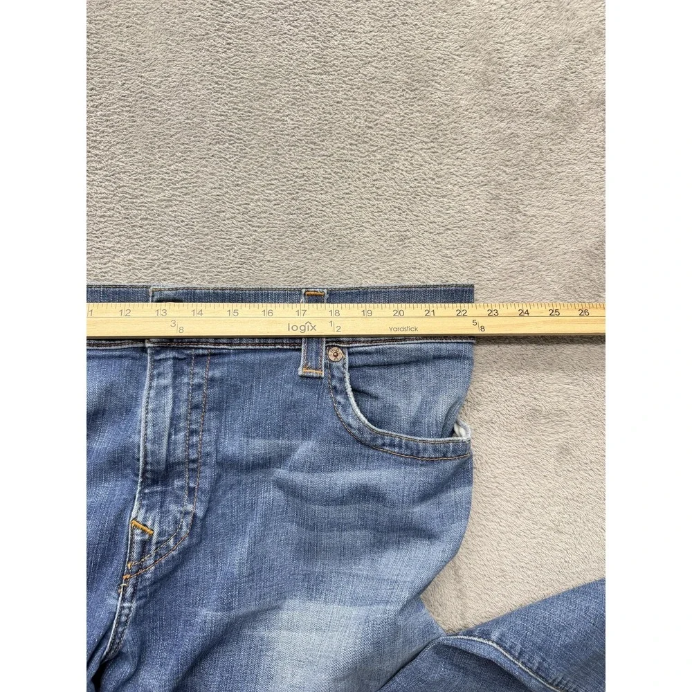 True Religion Jeans Mens Measured 45x34 Blue Straight Slim Denim