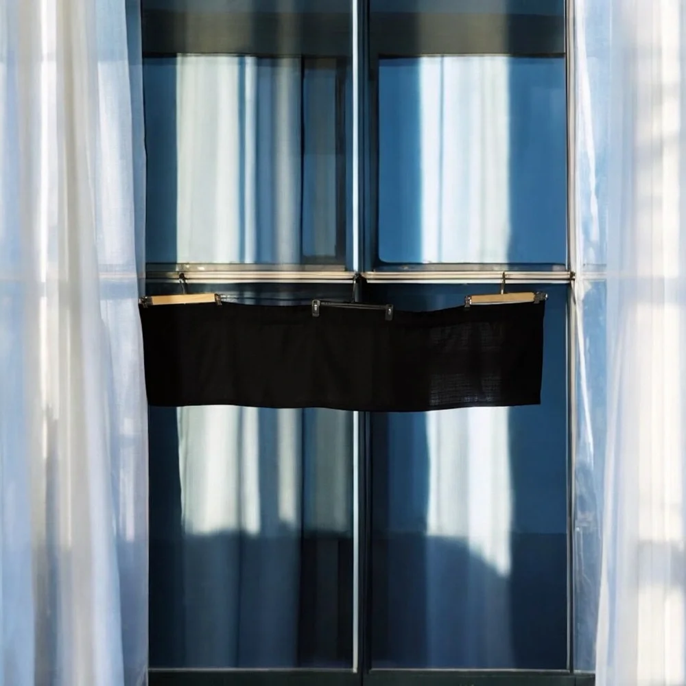 Mainstays Black Curtain Topper‎