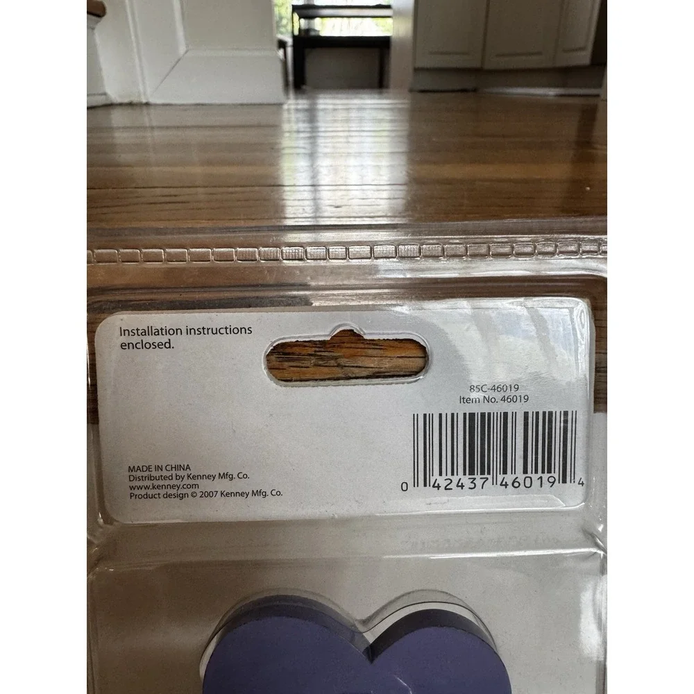 Kenney Mfg Co Butterfly Curtain‎ Rod Finials Set Of 2 Kids Room Purple NIP 2007