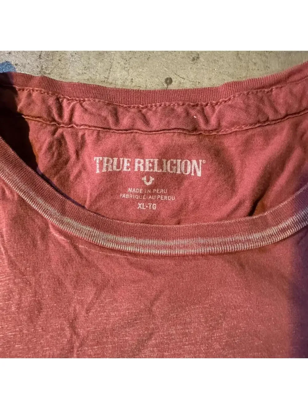 True Religion Red Crewneck Tee XL