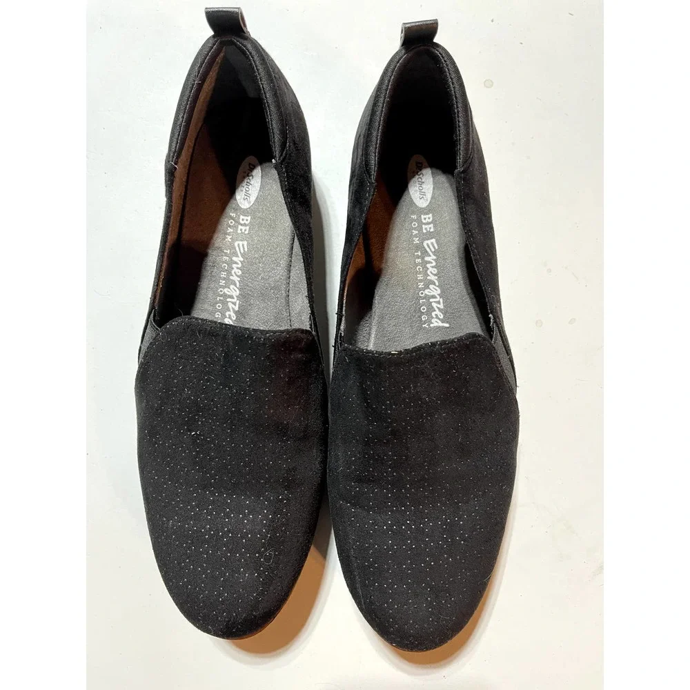 Dr.‎ Scholls Black Suede Platform Shoes Size 9M