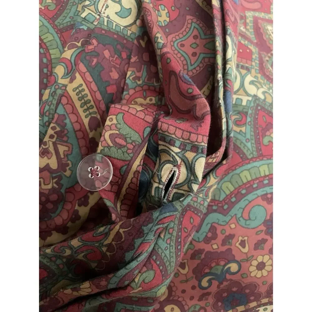 Pottery Barn Paisley Duvet Cover in Red, Gold, Green