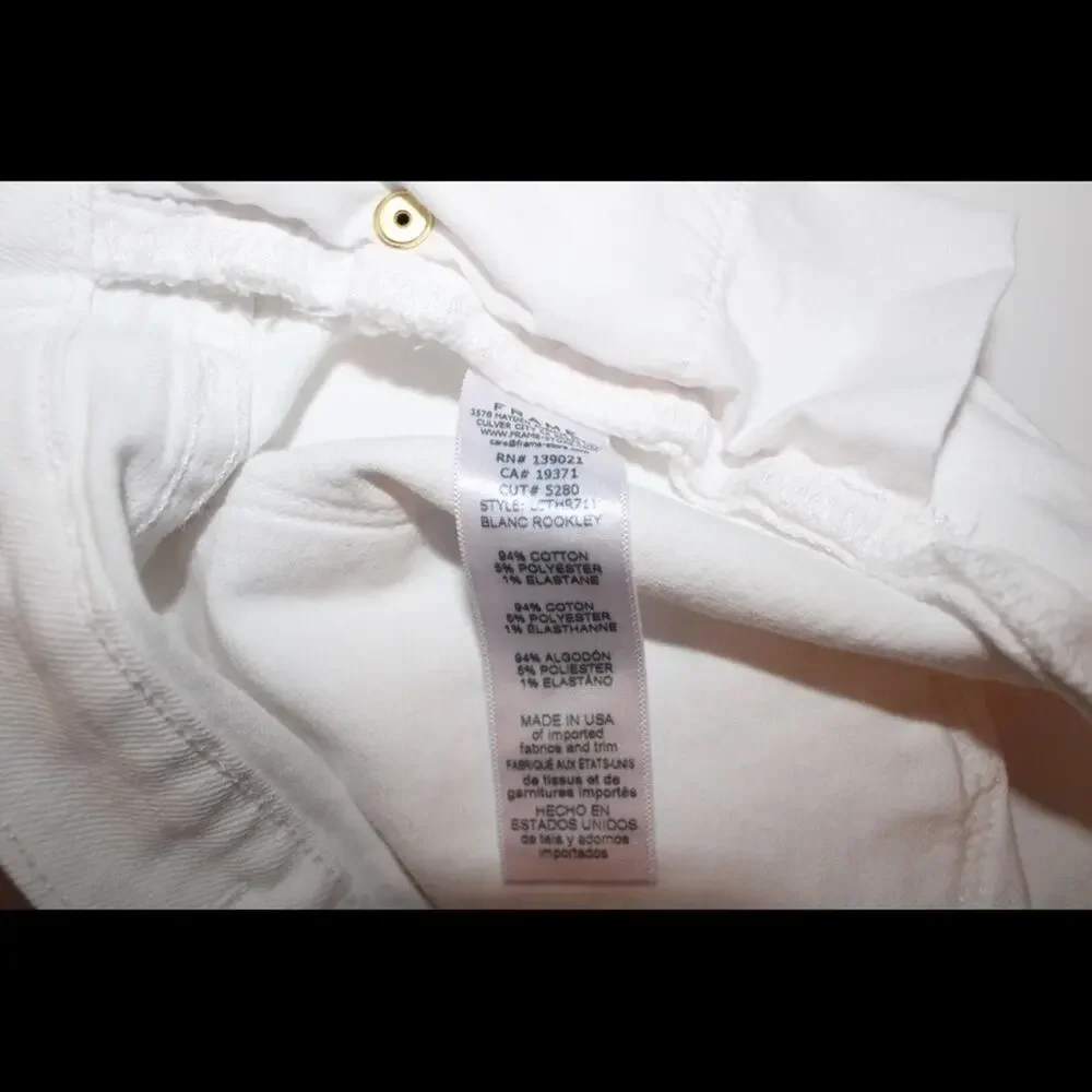 Frame‎ Le Cutoff Tulip Hem Raw White 33