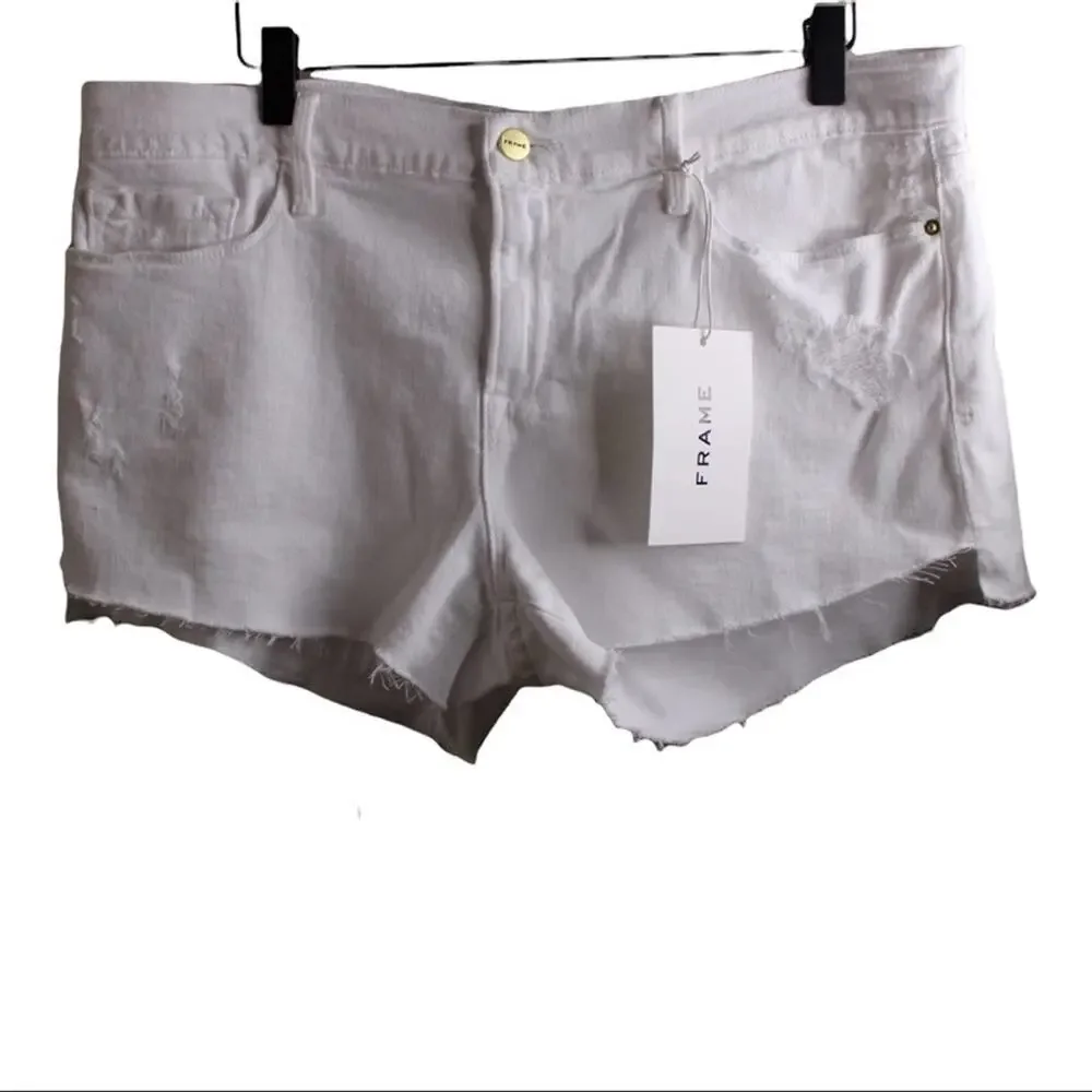 Frame‎ Le Cutoff Tulip Hem Raw White 33
