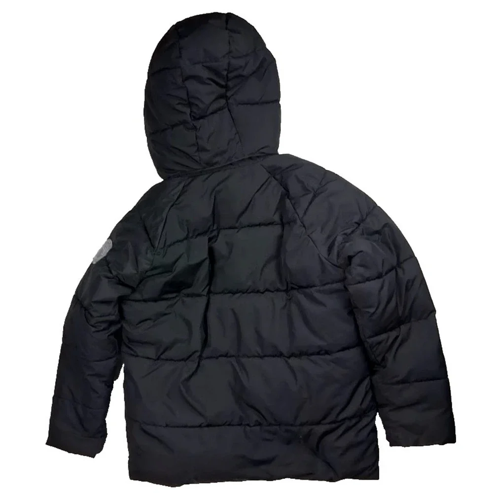 Gap Kids XL Black Puffer Jacket Removable Hood Fleece Lining Unisex Warm