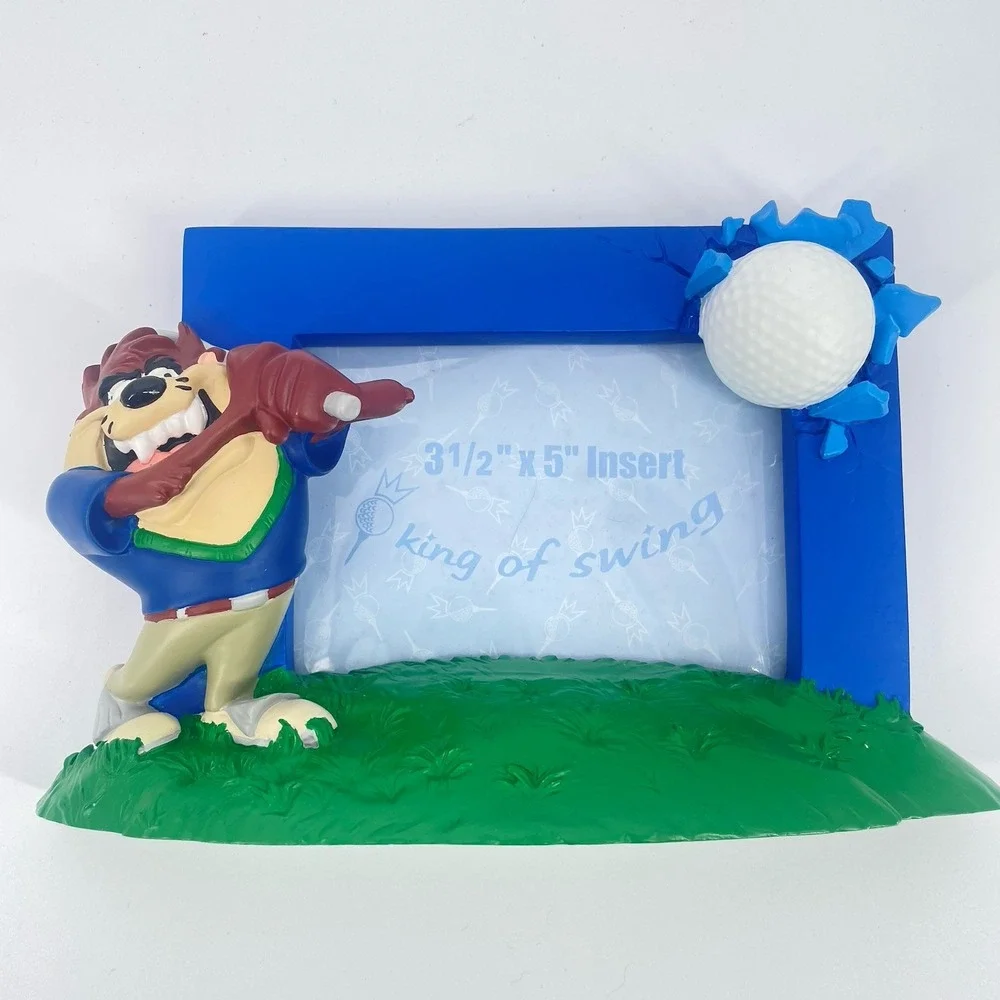 Vintage 1998 Tazmanian Devil Golf Picture Frame 3.5