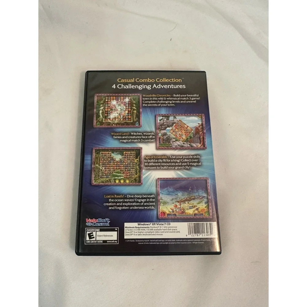 Casual Combo Collection: 4 PC Games For Windows XP Vista 7 New Sealed