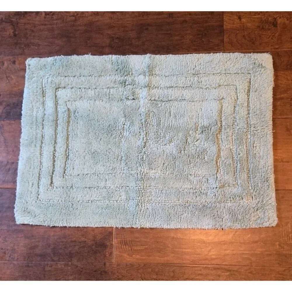 Scott Living Ultra Soft Plush Cotton‎ Bath Rug Sea Green 25 X 17