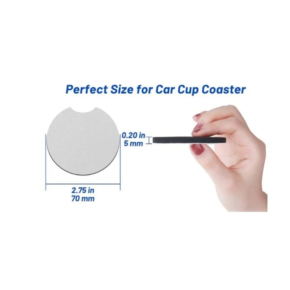 Set of 2 Car Coasters, I Can Do All‎ Things Car Coaster, Neoprene Car Coaster