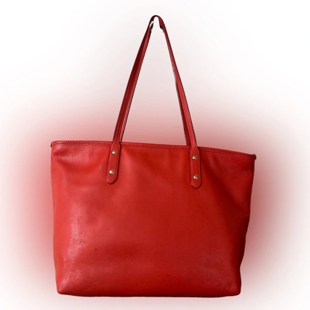 Coach #F37785 Vibrant Red Tote Bag