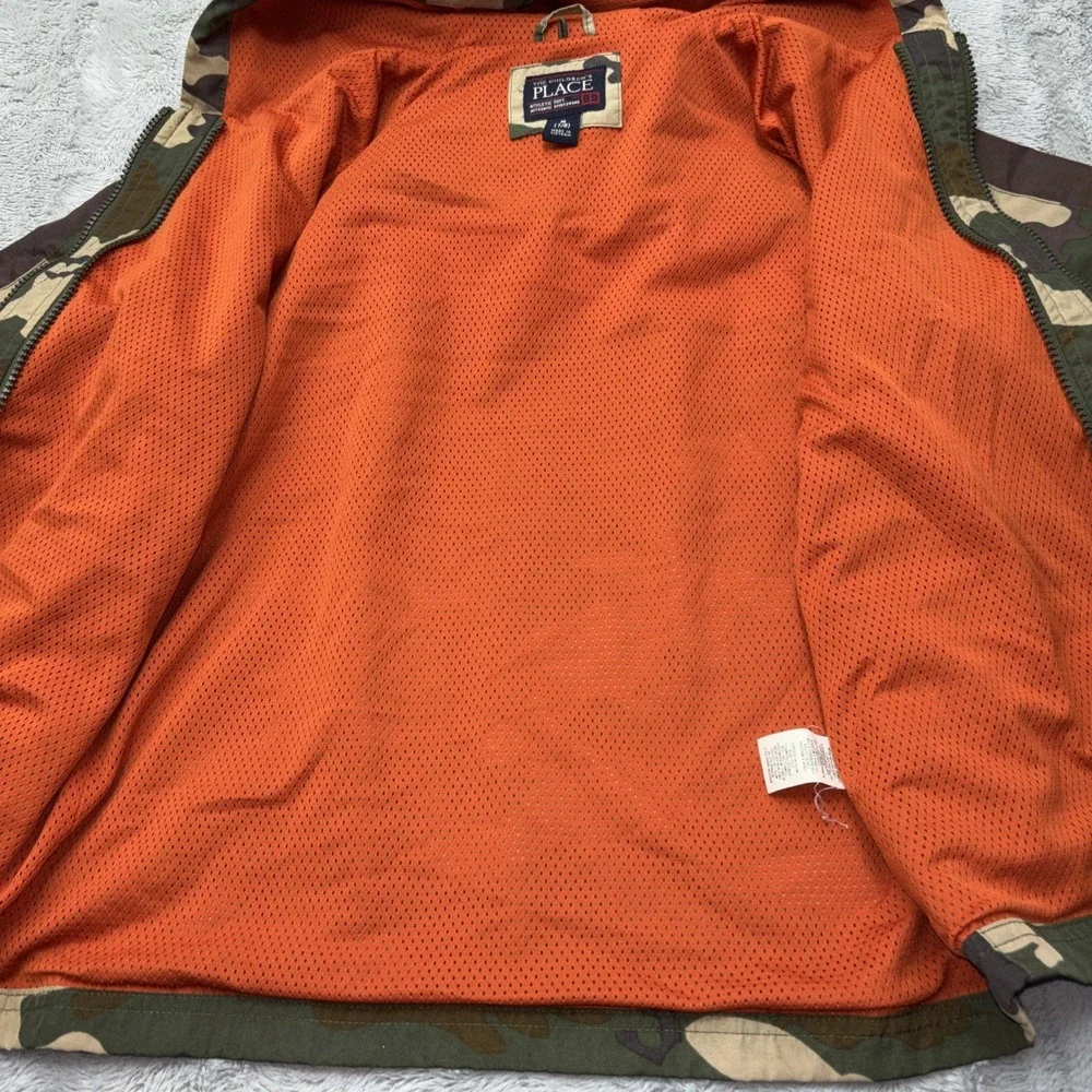 The Children's Place Camouflage Military hunting hood Boy /Jacket- Medium -(7-8)