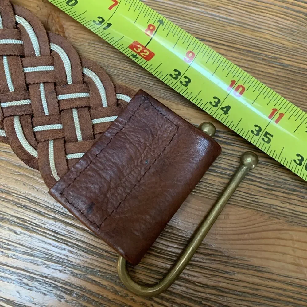 Motif 56 Brown Braided Women’s Leather Bag