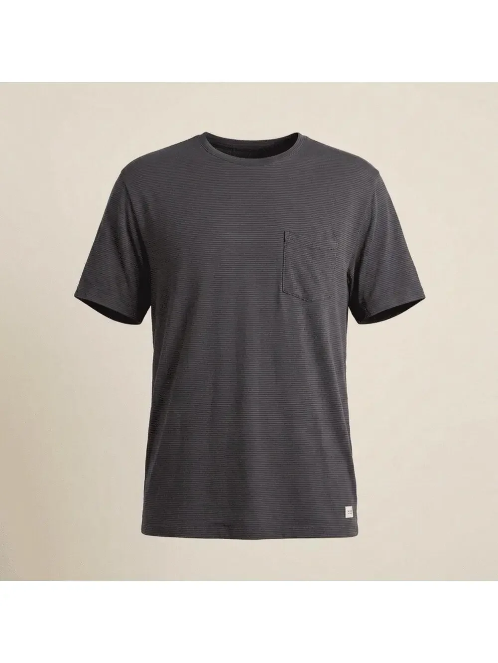 Vuori T Shirt Mens XL Linear Tech Gray Striped Pocket Lightweight Crew Tee