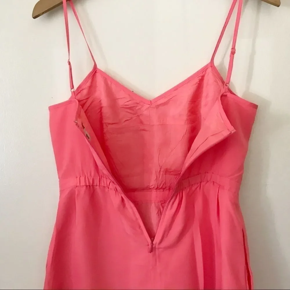 Spaghetti strap pink J. Crew dress size 0