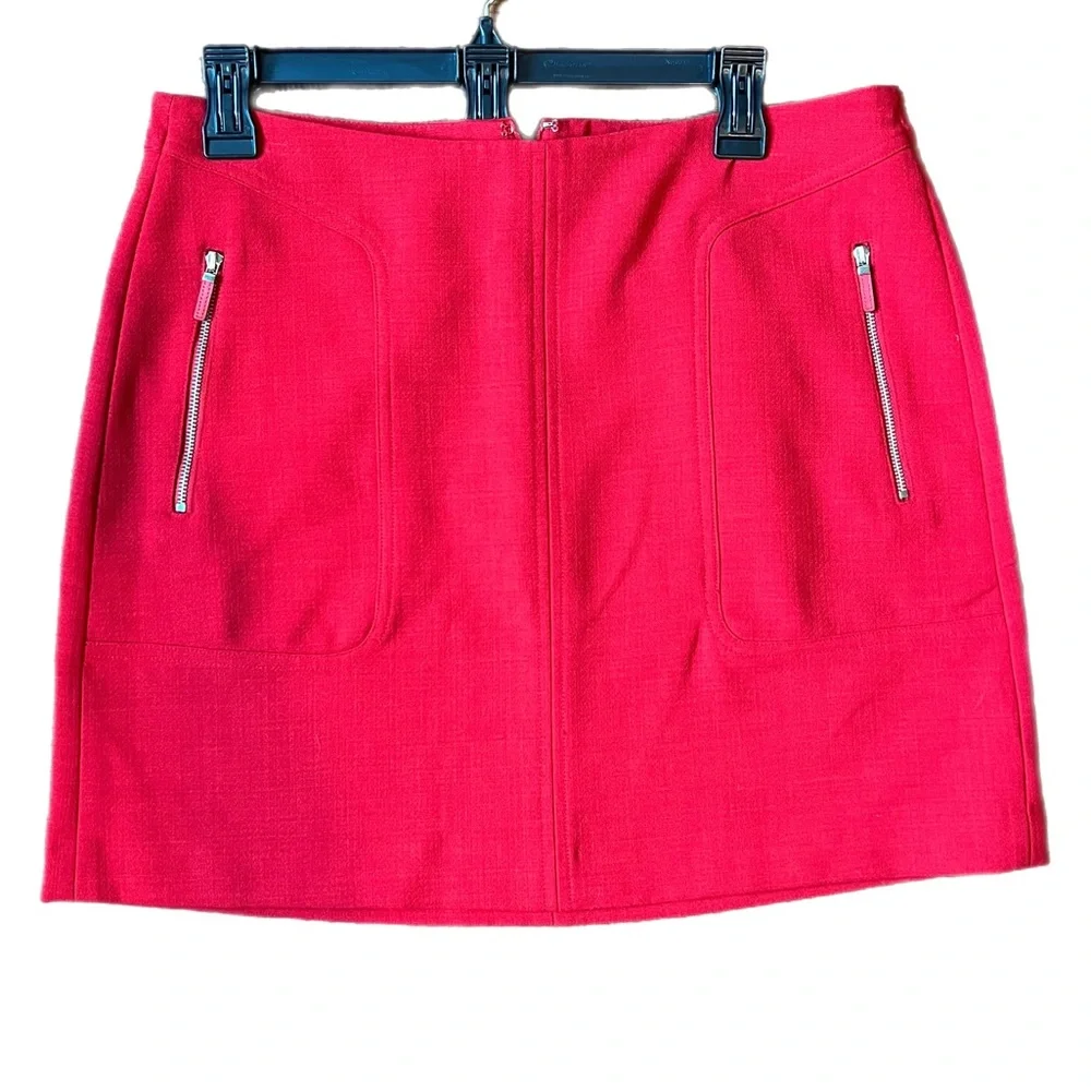 VINTAGE VTG BODY by Victoria RED Valentines Mini Skirt Zipper Pockets Size 10