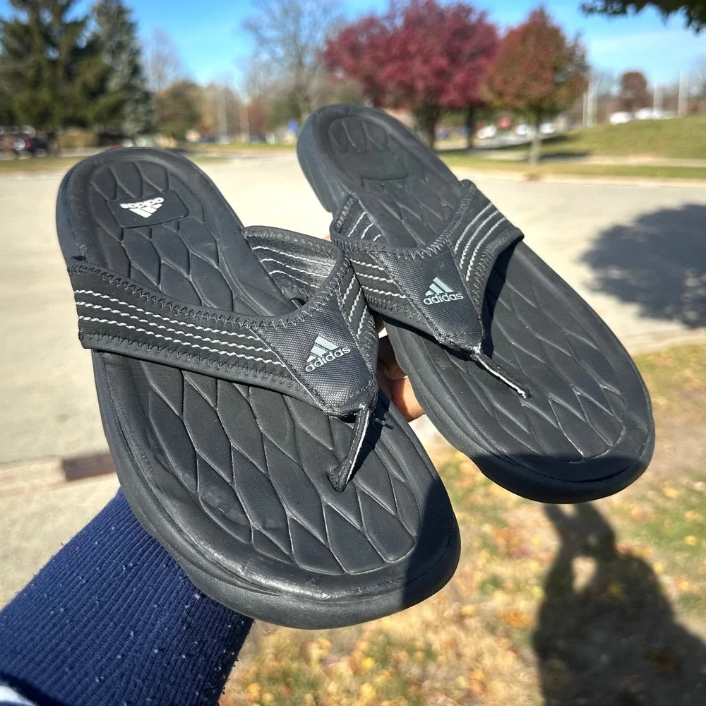 Adidas Raggmo Thong SC Men's Flip Flop Sandals‎ Size 9 Black