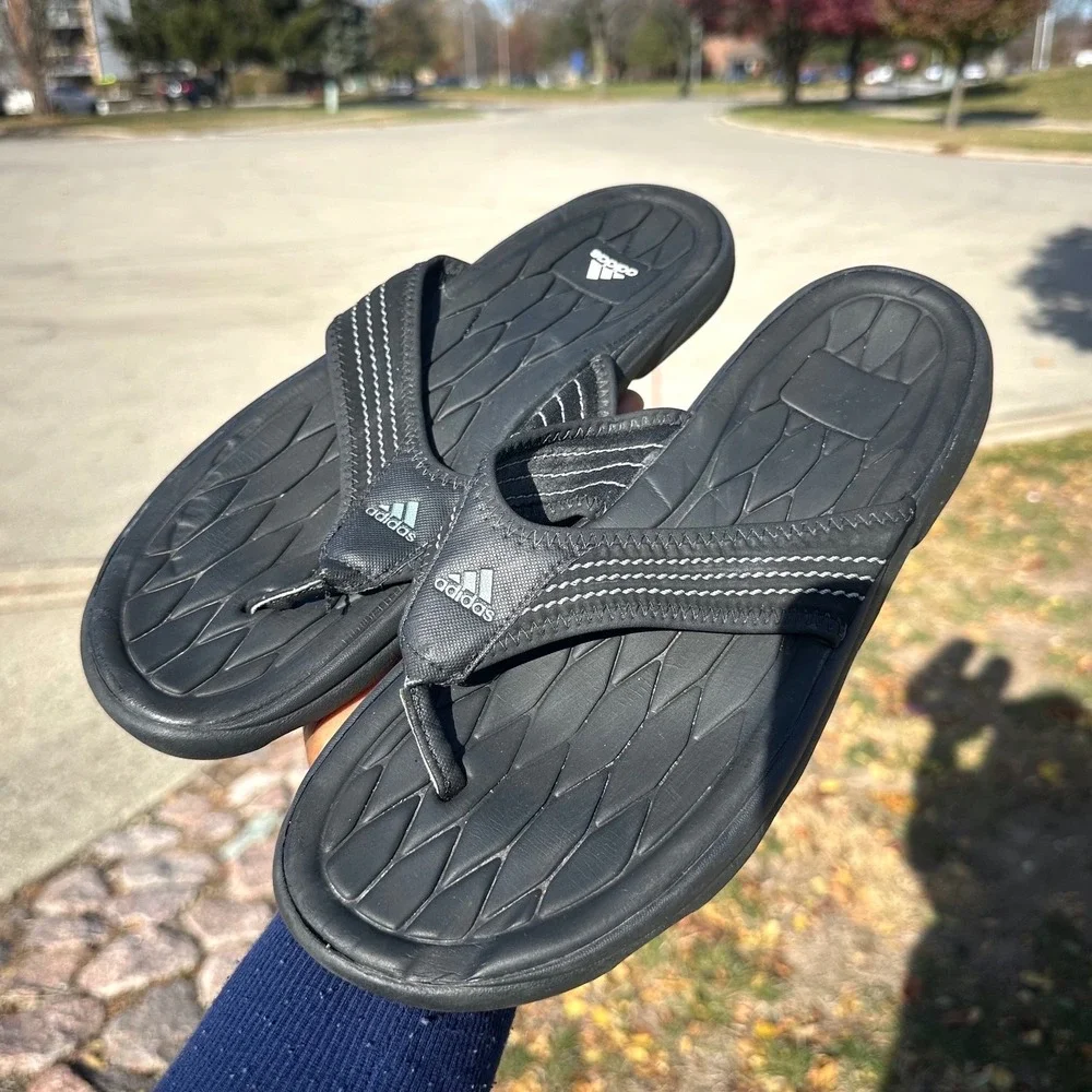 Adidas Raggmo Thong SC Men's Flip Flop Sandals‎ Size 9 Black