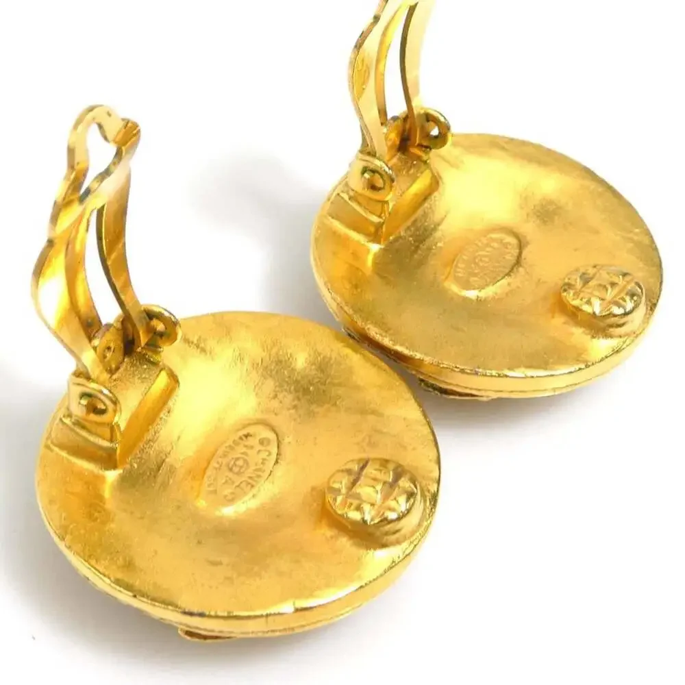Chanel Cc Logo Clip-On Earrings Gold- #266446C69B