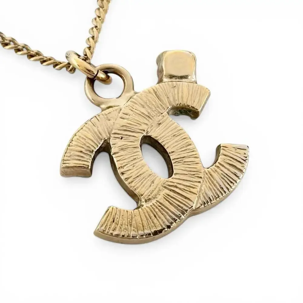 Chanel Cc Logo Pendant Necklace Metal #266498C84B