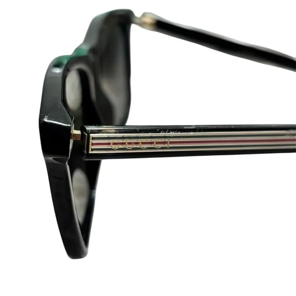 Gucci Unisex Square Sunglasses‎ Black Frame Gray Lens UV400 Protection