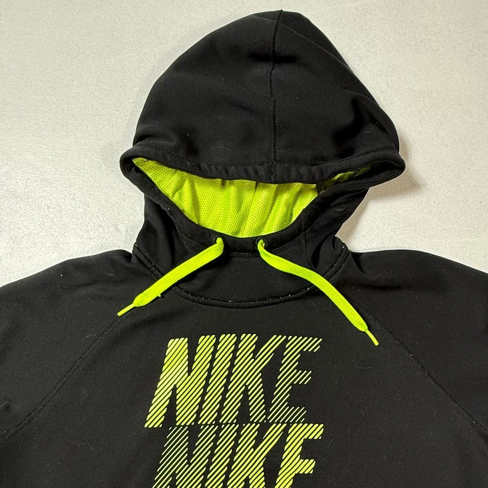 NIKE Therma-FIT Hoodie Mens XL Sweatshirt Big NIKE Spellout Logo