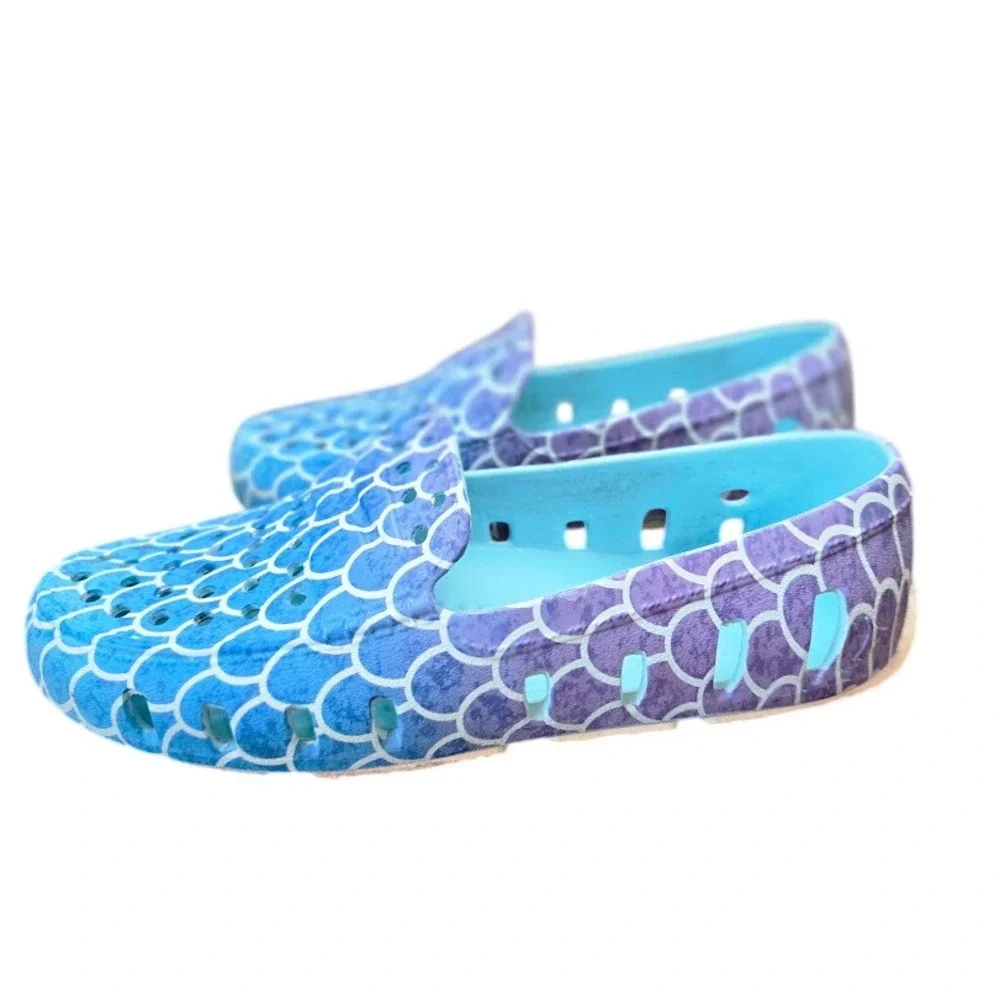 Floafers Posh Driver Loafer Slip‎ on Water Shoes Mermaid Scale Pattern Kids Sz 1