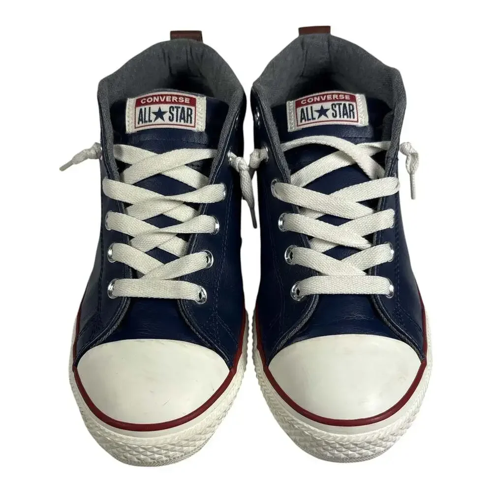 Converse navy leather