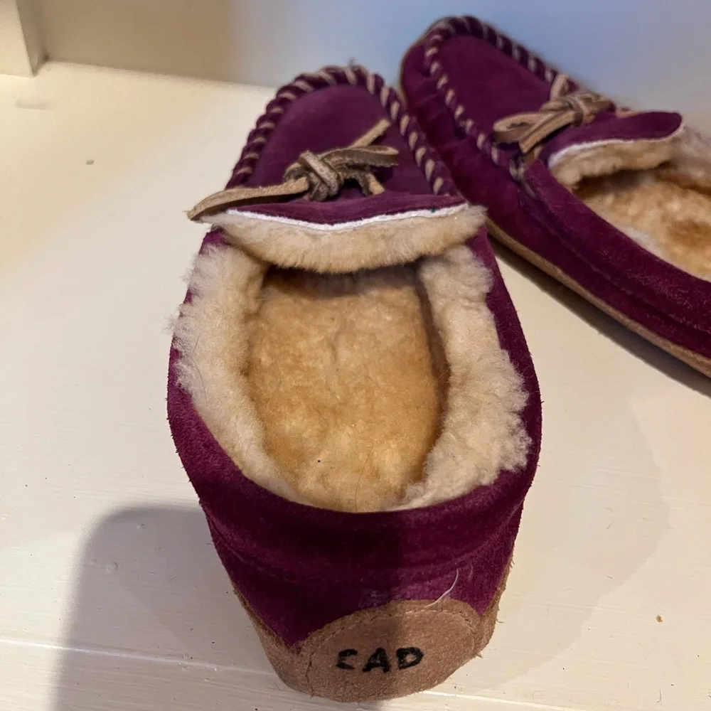 L.L. Bean soft worn slippers