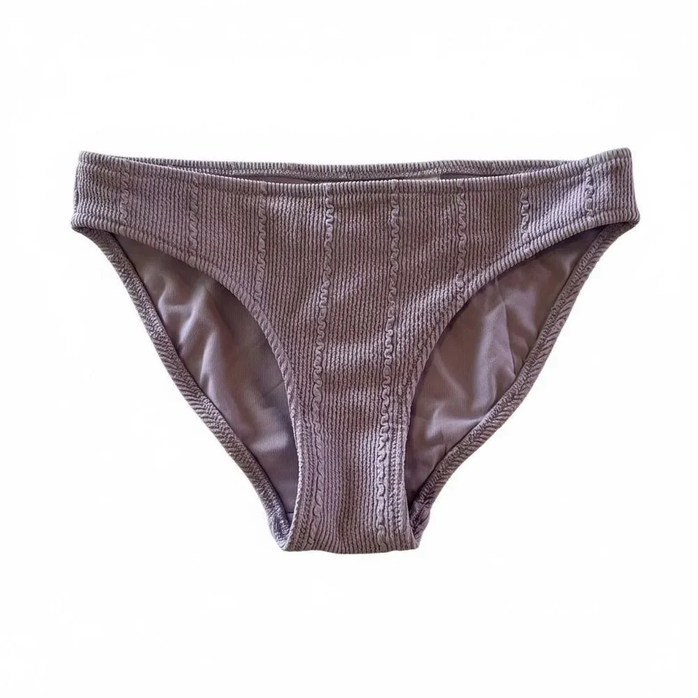 NWT Aerie Lavender Textured Bikini Bottom NWT Ribbed Swim Size XS