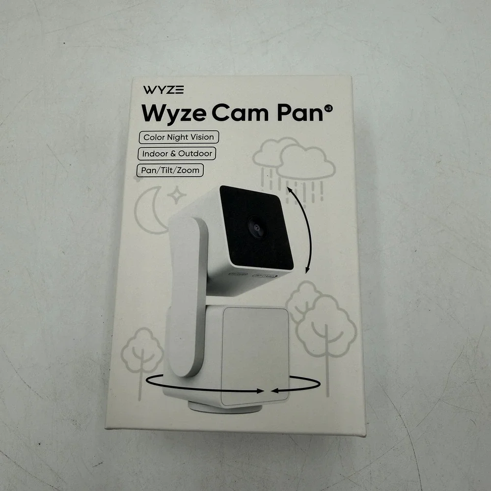 Wyze Cam Pan Indoor Outdoor Camera White WYZECPAN3 Sealed