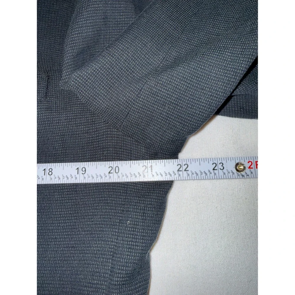 Mens Pino Porto Tailored Fit Micro Check Two-Button Black/Charcoal Grey Size 44