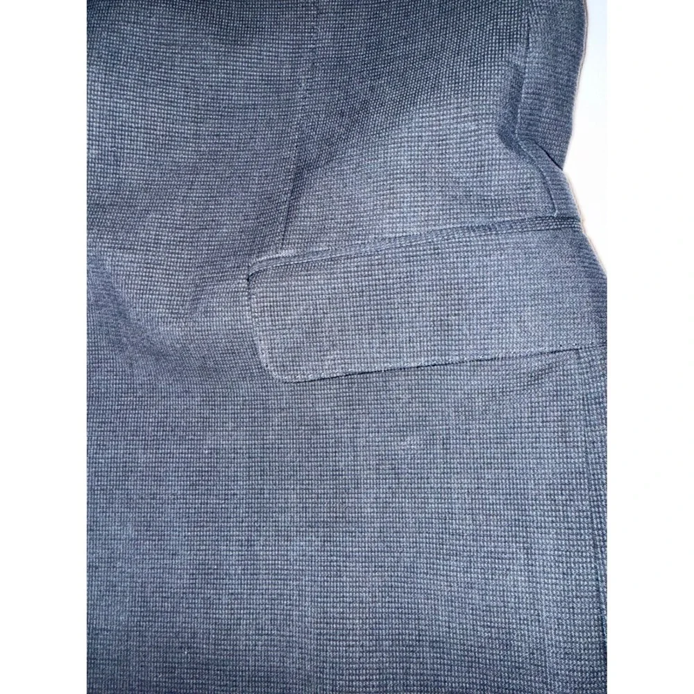 Mens Pino Porto Tailored Fit Micro Check Two-Button Black/Charcoal Grey Size 44
