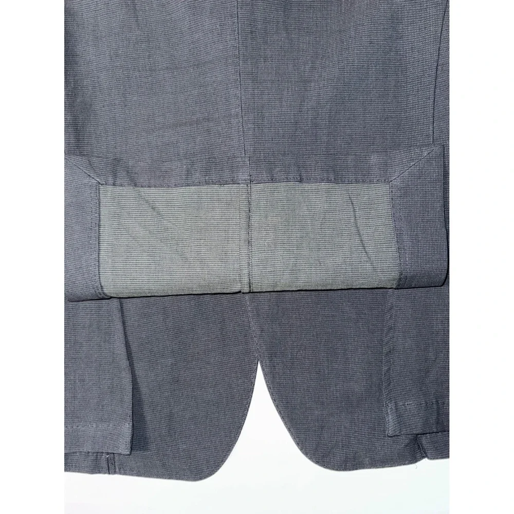 Mens Pino Porto Tailored Fit Micro Check Two-Button Black/Charcoal Grey Size 44