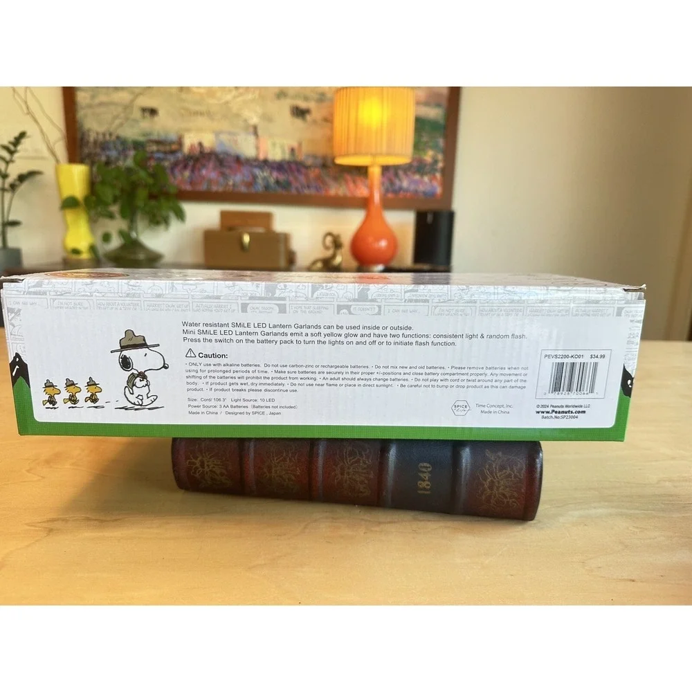 PEANUTS Beagle Scout Collection Snoopy String Lights 10 LED Pcs‎ Set New In Box