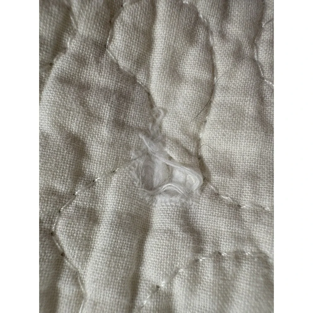 Vintage Large Quilt Green, Blue Spring & Floral‎ Scalloped Edges 112