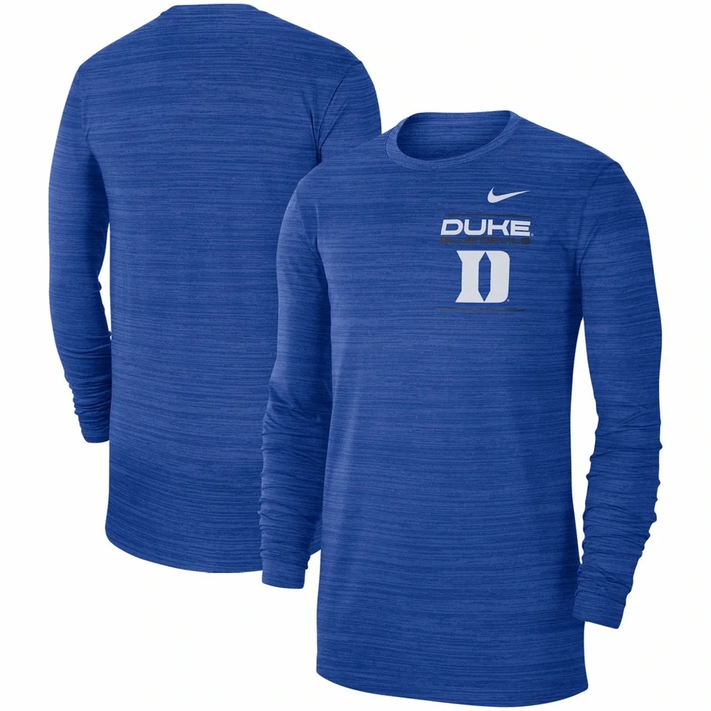 Nike‎ Dri-FIT Duke Blue Devils Sideline Long Sleeve Shirt Men’s Large Blue NCAA