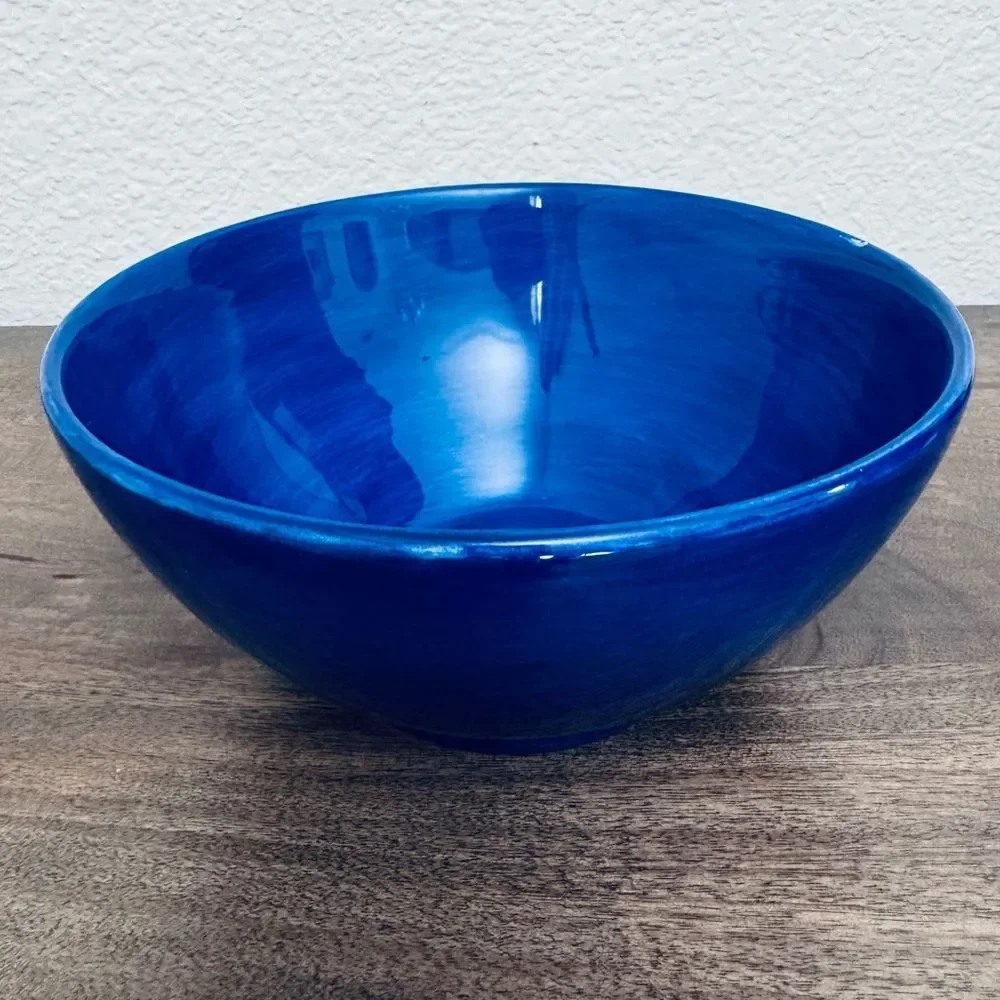 Pottery Barn Colorful Serve Blue Mixing Serveware Bowl