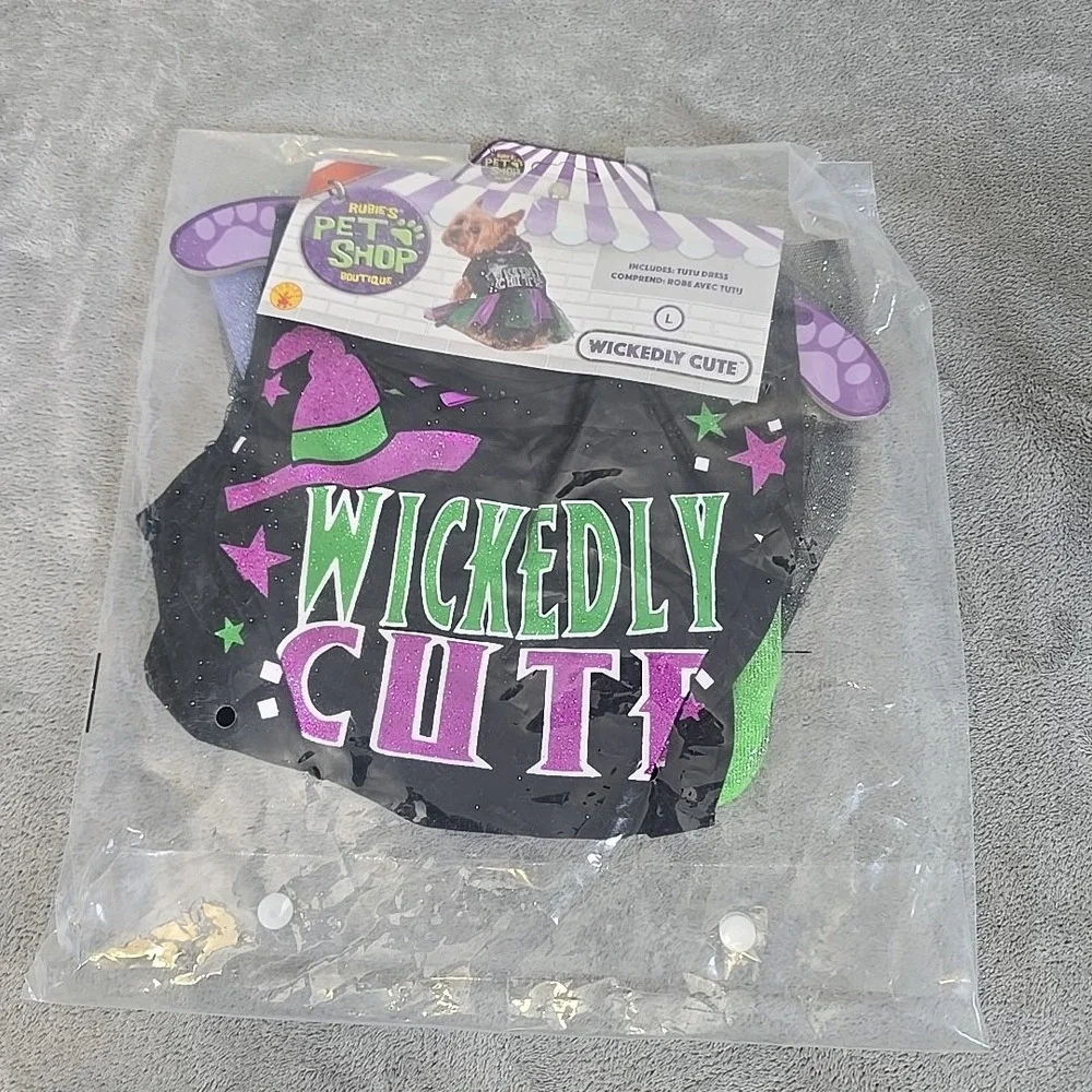 Rubie's‎ Pet Shop Doggy Holloween Costume Large Purple Green Wickedly Cute Tutu