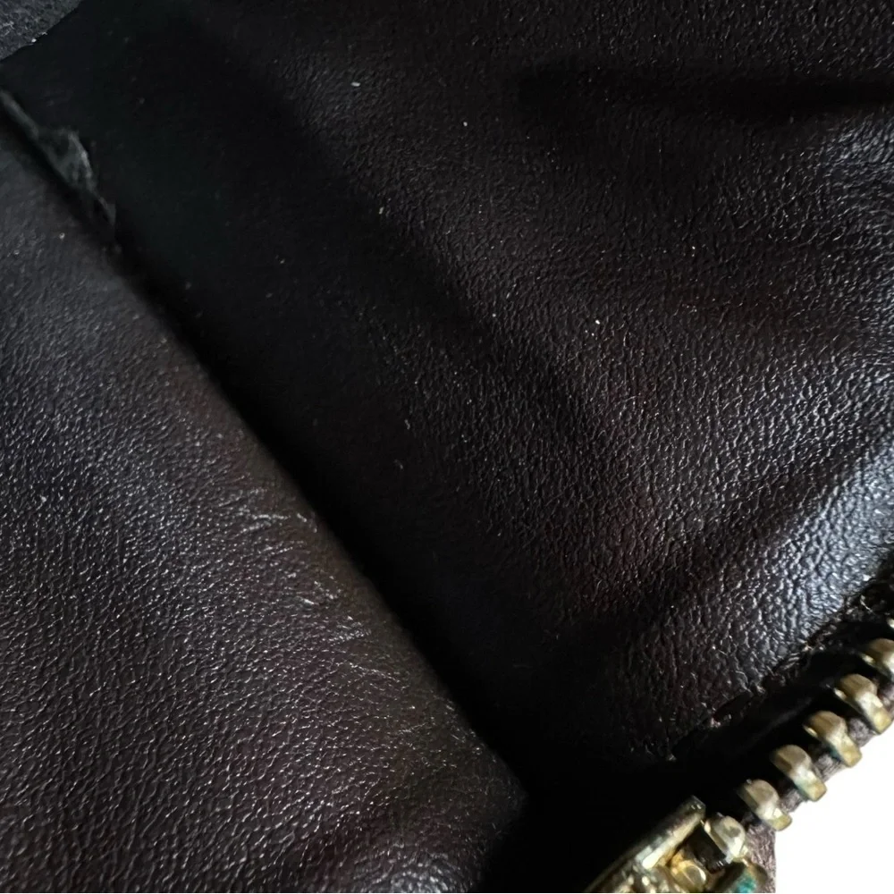 Louis Vuitton Damier Ebene Leather Slim Zippered Pouch Insert